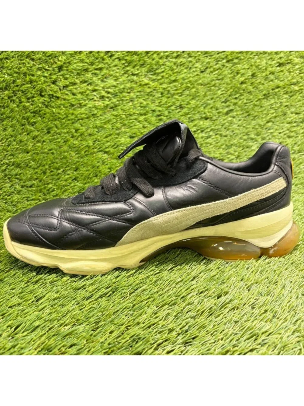 PUMA Rhude x Cell King Mens Size 11 Black Beige Athletic Leather Shoes Sneakers